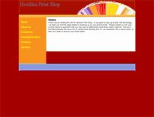Tablet Screenshot of hawkinsprintshop.com
